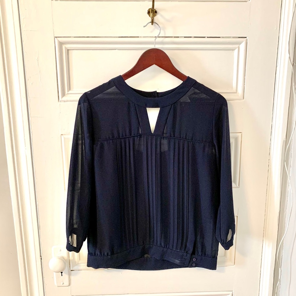 French Connection navy blue top size 2